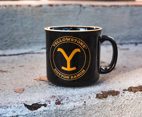 Vista 7 de Silver Buffalo Yellowstone Dutton Ranch - Taza de café de cerámica sin BPA para expreso, té, capacidad para 20 onzas