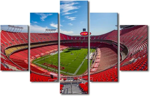 Vista 8 de TUMOVO Allegiant Stadium Arte de Lienzo para Pared de Sala de Estar Equipo de Fútbol Americano Pintura Moderna Nevada Las Vegas Cuadro Deportivo