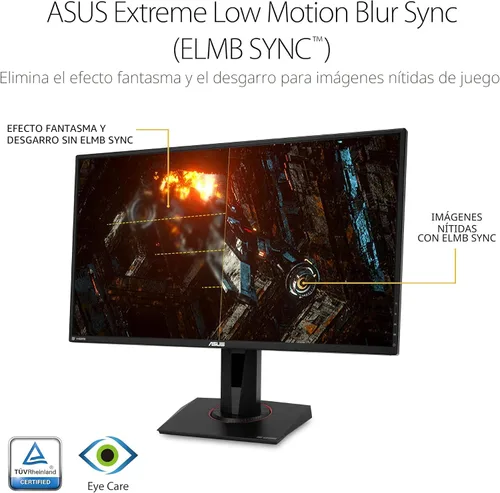 Vista 3 de ASUS TUF Gaming Monitor para juegos 2K HDR de 27 pulgadas (VG27AQ) - QHD (2560 x 1440), 165Hz (soporta 144 Hz), 1 ms, desenfoque de movimiento