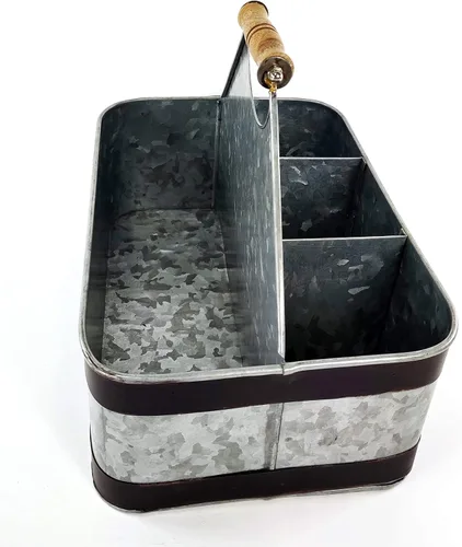 Vista 5 de Artland Masonware Carry-All - Vajilla de metal galvanizado