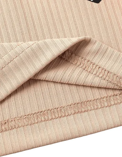 Vista 4 de Floerns Conjunto de 3 piezas con camiseta estampada para niñas, con camiseta súper corta