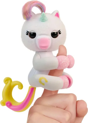 Vista 7 de Fingerlings Mono interactivo y unicornio - Paquete de 2 - Lulu & Harmony - Más de 70 sonidos y reacciones, se ilumina el corazón, reacciona al tacto