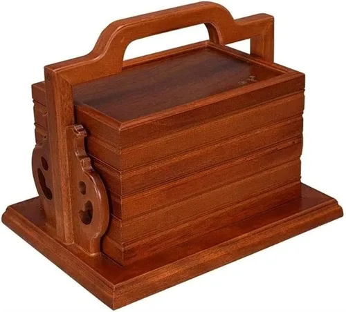 Vista 4 de Juego de mahjong chino, juegos tradicionales de mahjong, juego de mahjong de madera, 144 azulejos, juego de Majhong de viaje portátil