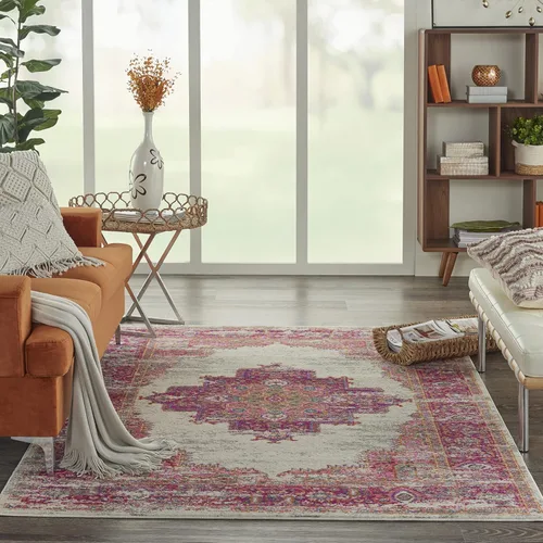 Vista 52 de Nourison Passion Alfombra marfil/negro, de 2 pies 2 pulgadas x 10 pies, fácil de limpiar, no desprende pelo, para habitación, sala, comedor, cocina