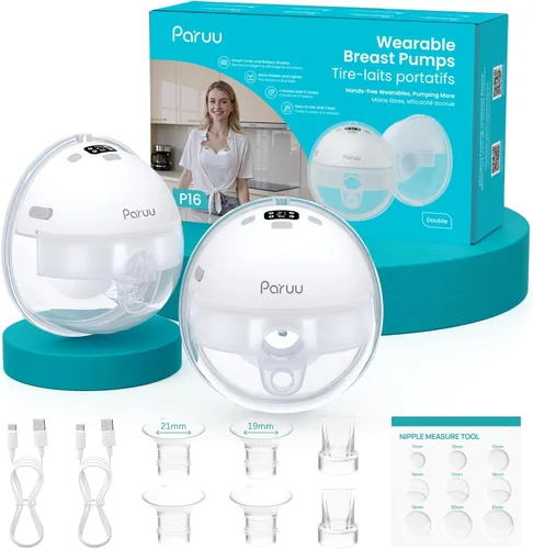 Vista 7 de Paruu Diafragma P16 y reemplazo de válvula, solo para extractor de leche portátil P16, paquete de 2 juegos de accesorios originales