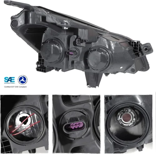 Vista 2 de AKKON - Compatible con Chevy Traverse 2009, 2010, 2011, 2012, faros delanteros de bisel negro, reemplazo directo