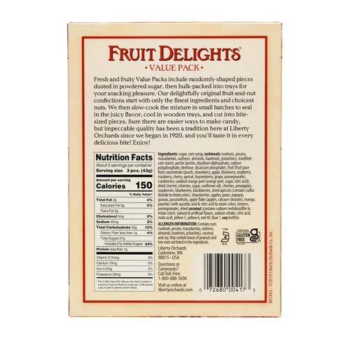 Vista 2 de Liberty Orchards, Fruit Delights Value Pack - Surtido de dulces veganos masticables - 8 onzas