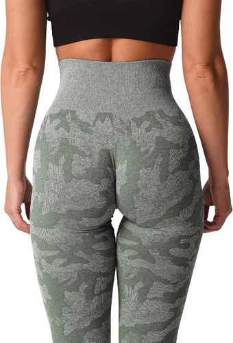 Vista 3 de YVYVLOLO Women High Waist Workout Gym Butt Lift Seamless Leggings Yoga Pants Tights
