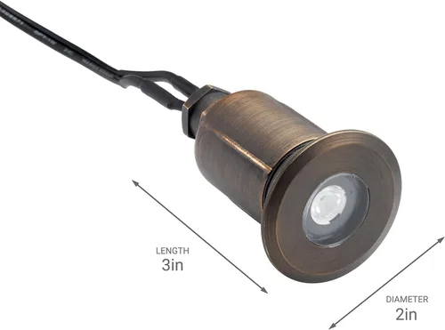 Vista 6 de Kichler 12V MR8 Empotrable en el suelo Basic Trim Centennial Latón, 2.00x3.00x2.00