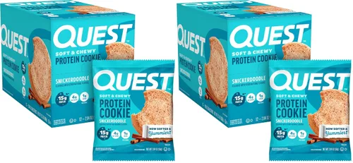 Vista 16 de Quest Nutrition Galleta de proteínas de mantequilla de cacahuete, 15g de proteínas, 1g de azúcar, 5g de carbohidratos netos, apta para dieta Keto