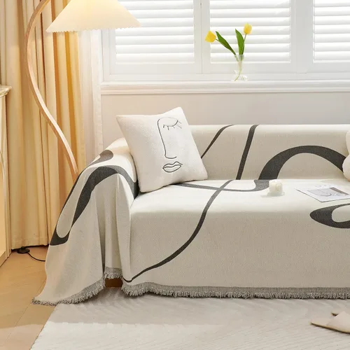 Vista 33 de VClife Funda para silla con acento azteca bohemio de 59 x 71 pulgadas, funda reversible y lavable de felpilla para sillón, color marrón castaño