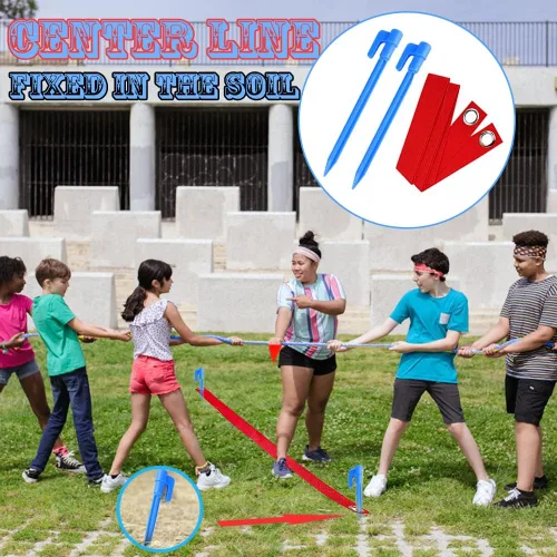 Vista 2 de Cuerda de tira y afloja de 20 pies para niños y adultos, juegos al aire libre de verano, patio, campamento, césped, juegos para día de campo