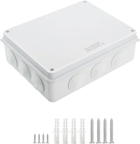 Vista 10 de LeMotech - Caja de derivación universal de plástico ABS resistente al polvo, resistente al agua, IP65, color blanco