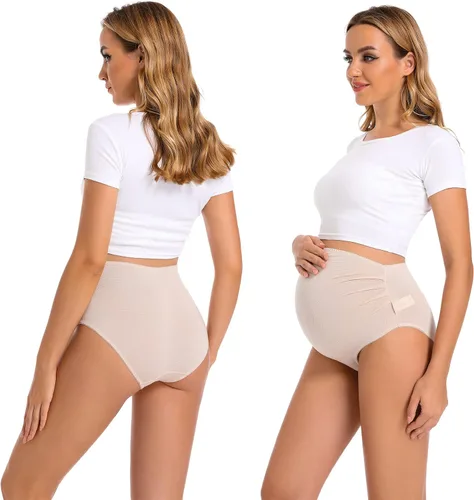 Vista 3 de MOMATE Ropa interior de maternidad sobre golpes de cintura alta cobertura completa ropa de maternidad para mujer