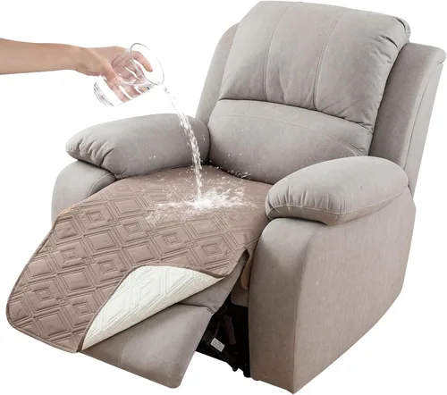 Vista 12 de Genina Juego de 2 Fundas de Reposabrazos para Sofá 100% Impermeables, Fundas para Reposabrazos de Sofá, Sillón, Protectores Antideslizantes