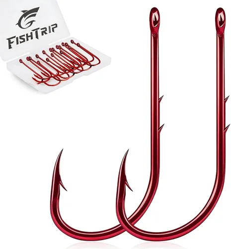 Vista 8 de FishTrip 100Pcs Baitholder Fishing Hooks, Bait Holder Hook for Freshwater