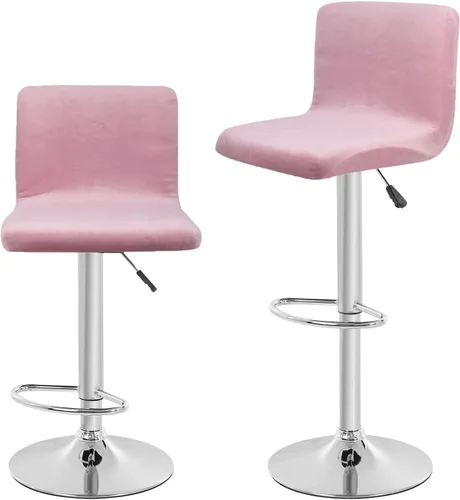 Vista 10 de Fundas para asiento de bar de terciopelo, fundas cuadradas para taburete de bar, fundas para silla de altura de mostrador (2, burdeos)