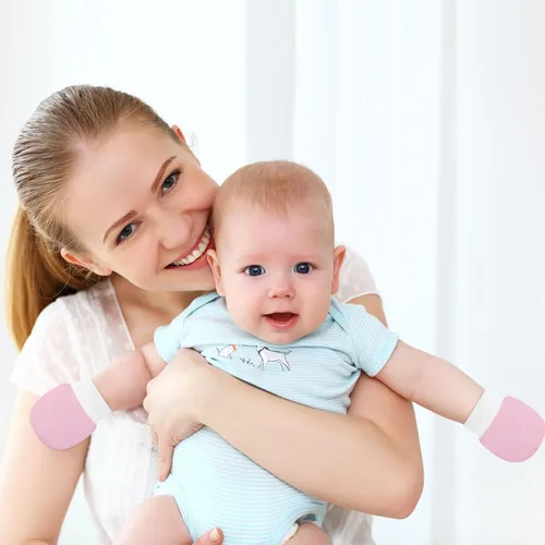 Vista 2 de ONESING 6-20 pares de guantes de bebé sin arañazos 0-6 meses, guantes esenciales para bebés recién nacidos, niños y niñas