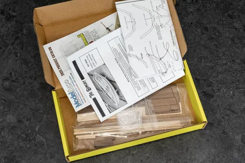 Vista 2 de Midwest Dinghy - Kit de construcción de modelo de barco de madera para adultos, bricolaje de madera, autoensamblaje