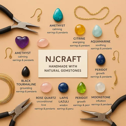 Vista 2 de Natural Gemstone Cabochons Lot 100 Carats Bulk 3-4 Pcs Mixed Gemstones for Jewelry Making, Pendants & Wire Wrapping