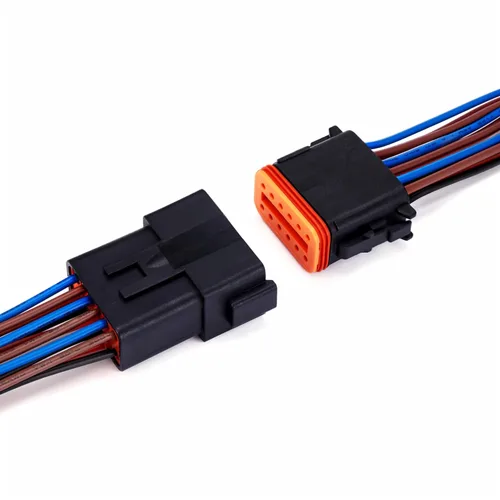 Vista 7 de 5 pares de conectores DT de 2 pines, impermeables, conectores eléctricos automotrices Deutsch, macho y hembra, con cable de 16 AWG, para automóvil
