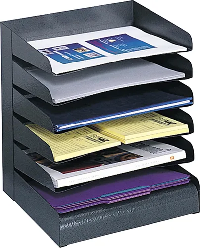 Vista 2 de Safco charola de acero para escritorio, Negro