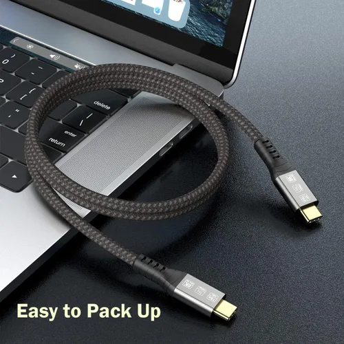 Vista 6 de Cable USB 4 para Thunderbolt 4 40Gbps 8K a 60Hz PD 100W 6.6ft