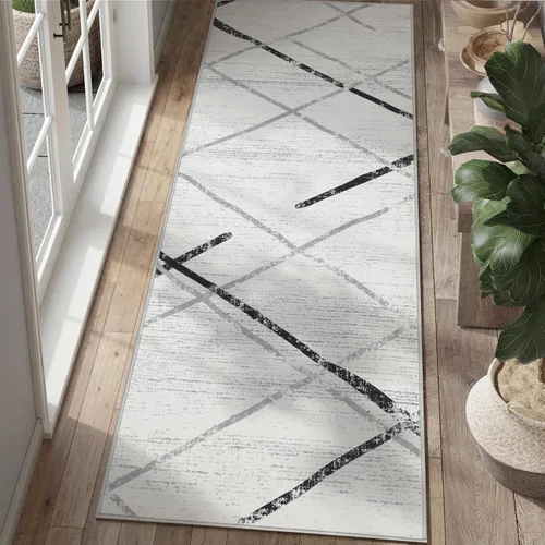 Vista 275 de jinchan Alfombra marroquí de pasillo 2x6 - Alfombra de pasillo lavable a máquina para cocina, alfombra moderna geométrica suave de pelo bajo