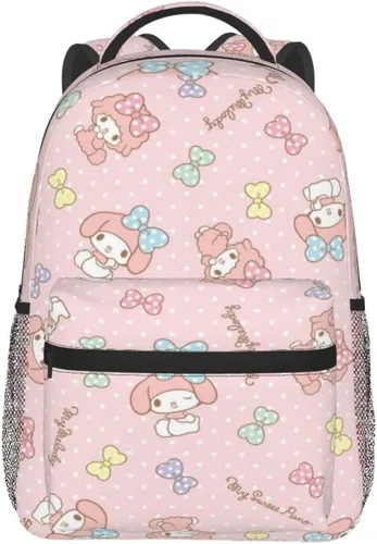 Vista 7 de UNIOND Mochila Kawaii para niñas de 17 pulgadas, mochila de estudiante impresa en 3D, linda mochila informal ligera de viaje, Mochila informal2