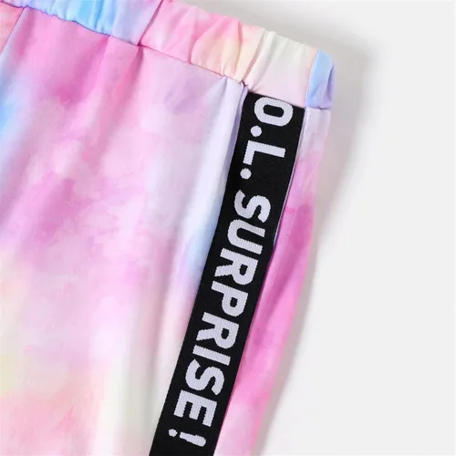 Vista 5 de L.O.L. Surprise! Girls Clothes Crop Top and Pant Long Sleeve Doll Print Tie dye Sweatshirt Leggings Girls Outfits 2Pcs Sets