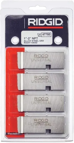 Vista 2 de RIDGID 47750 Troqueles de máquina roscadora, muere de tubo NPT de aleación para diestros con tamaño nominal de tubo de 1 pulgada a 2 pulgadas