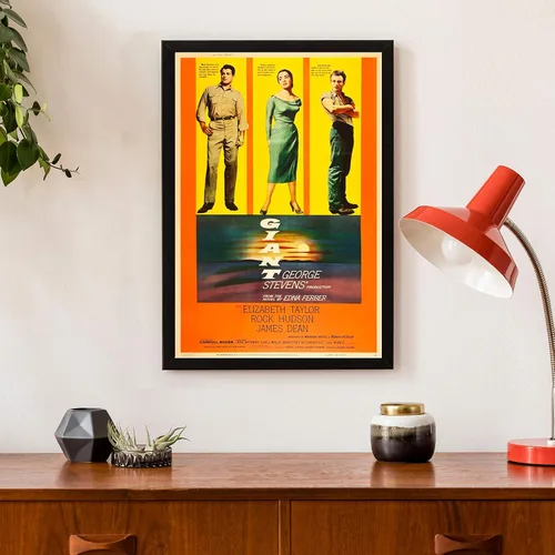 Vista 2 de Posterazzi Giant Rock Hudson Elizabeth Taylor James Dean 1956 - Póster impreso (11 x 17)