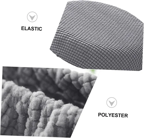 Vista 3 de BESPORTBLE Fundas para taburetes de bar, fundas de cojín para taburetes, fundas redondas lavables para sillas de 14 a 17 pulgadas (gris)