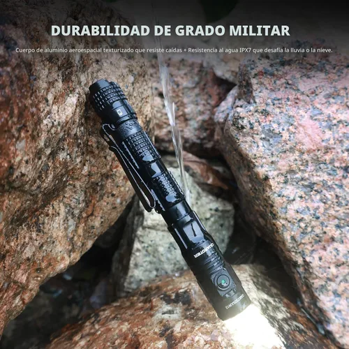 Vista 7 de Guardtier ML70 - Linterna recargable para trabajo al aire libre, campamento, emergencias, actividades al aire libre, linterna táctica LED