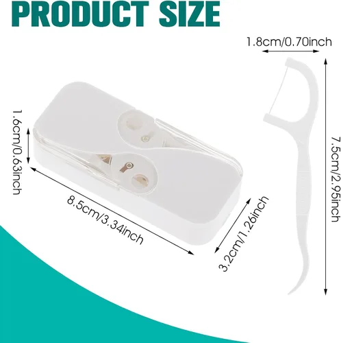 Vista 2 de WLLHYF Estuche portátil de hilo dental automático, organizador de recogida de hilo dental de viaje, estuche de almacenamiento con dispensador