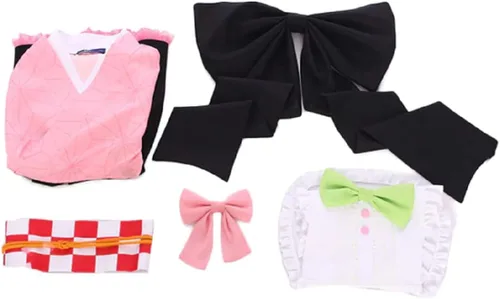 Vista 3 de Cosplay Life Demon Kimetsu Café Maid Lolita Vestido nuevo Anime Slayer Conjunto completo Kimono Disfraz