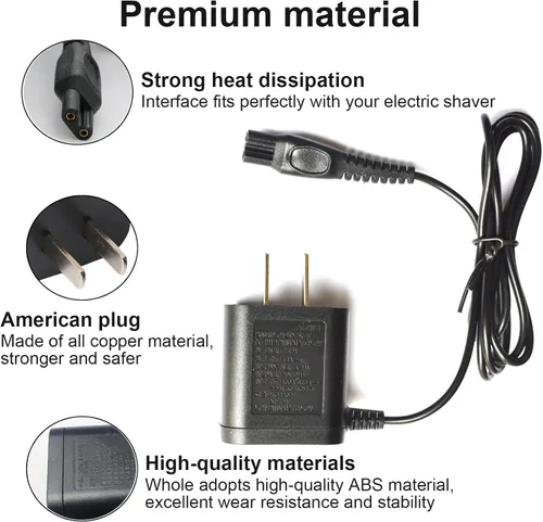 Vista 6 de LinMei Cable de alimentación adaptador de 15 V compatible con Philips Norelco HQ8505 7000 5000 3000 Series 3500 MG3750 MG5750 MG7750 S1560
