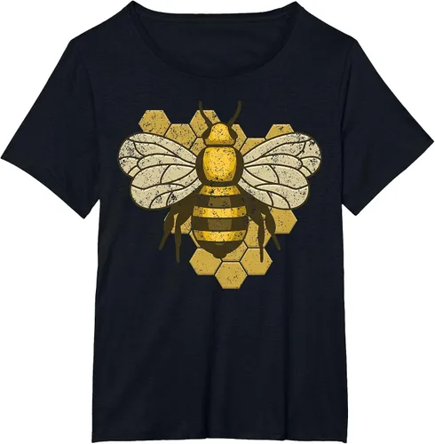 Vista 66 de Retro Beekeeper Beekeeper Honey Bumblebee Vintage Saves Bees T-Shirt Asphalt Grey