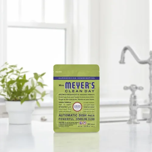 Vista 6 de Mrs. Meyer's Clean Day Cápsulas automáticas para lavavajillas, verbena de limón, 20