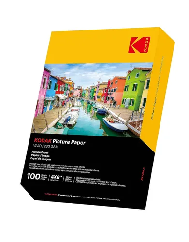 Vista 10 de Kodak Papel fotográfico brillante de 4 x 6 pulgadas, 100 unidades de 66 libras - 8.47 oz/m (41175-9891181). Este producto no es compatible