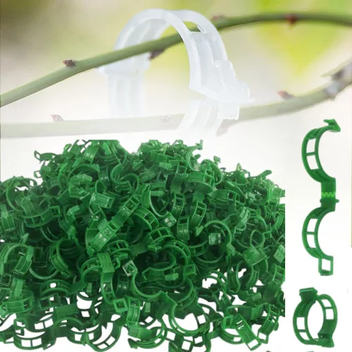 Vista 9 de Clip de plástico seguro para plantas, 50 clips para plantas trepadoras, clips de jardín transparentes para plantas trepadoras, clips de jardín