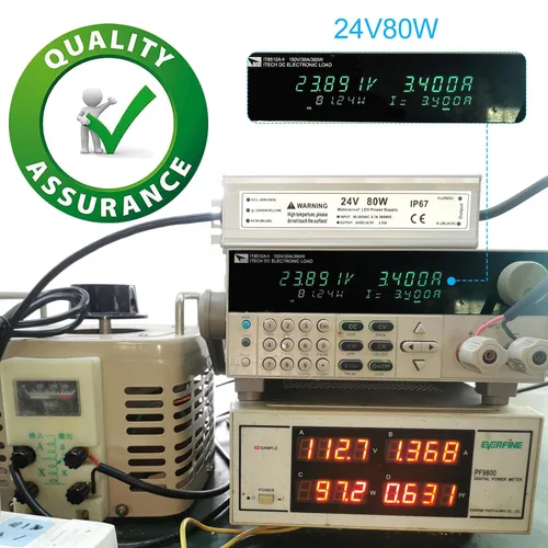 Vista 4 de Fuente de alimentación LED de 24 V, controlador LED de 3.3A 80 W impermeable IP67, convertidor de fuente de alimentación de 90-265 V CA a 24 V CC