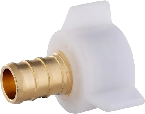 Vista 6 de Adaptador recto giratorio EFIELD 1/2" Pex X 7/8" BC (Ballcock) Tubería de latón PEX FittingsAdaptador recto giratorio de tuerca