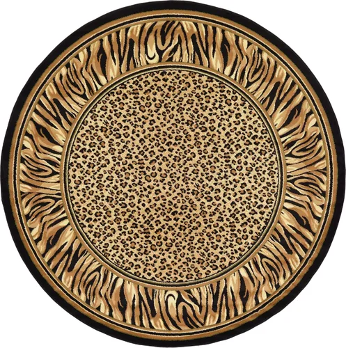 Vista 14 de Unique Loom Wildlife Collection - Alfombra con diseño de borde con temática de animales inspirada en el mundo salvaje, con diseño de guepardo