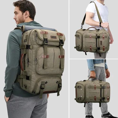 Vista 2 de WITZMAN Mochila de Viaje para Hombres 40L Grande Equipaje de Mano Aprobado por Aerolíneas Convertible 3 en 1 Bolsas para Laptop Caben 17 pulgadas