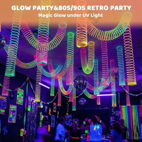 Vista 5 de JOHOUSE Rainbow Magic Spring Party Favores para niños, 12 piezas de plástico colorido de primavera juguete caja del tesoro juguetes de masa de juego
