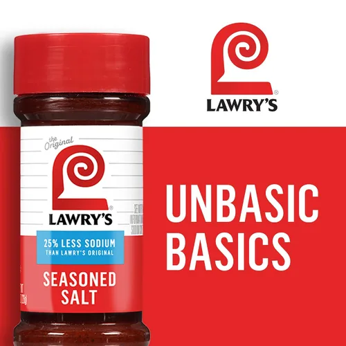 Vista 18 de Lawry's Sal sazonada, 25% menos de sodio, sin MSG añadido, certificado Kosher, básico, versátil, condimento multiusos para agitar en carne de res