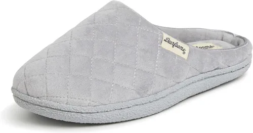 Vista 10 de Dearfoams - Pantuflas de espuma viscoelástica para mujer Leslie Terry con anchos amplios para interiores Paradise Pink Terry
