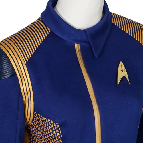 Vista 4 de Discovery Commander Uniform Flota Estelar USS Capitán Lorca Cosplay Disfraz