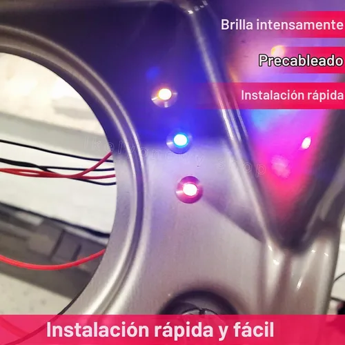Vista 4 de Luz indicadora LED metálica de 6 mm, pequeña, 12 V, impermeable, lámpara de señal de 24 voltios, luces de salpicadero, precableada, eléctrica